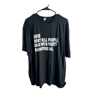 Men’s Black Graphic T-Shirt, Dad Gift, Girl Dad, Funny, Humor, Fathers Size 3X